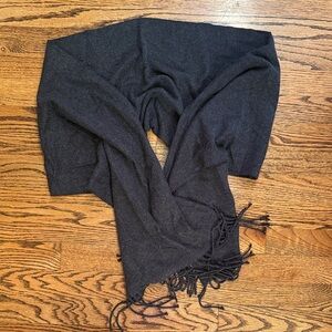 Croft & Barrow Dark Gray Scarf with Fringe